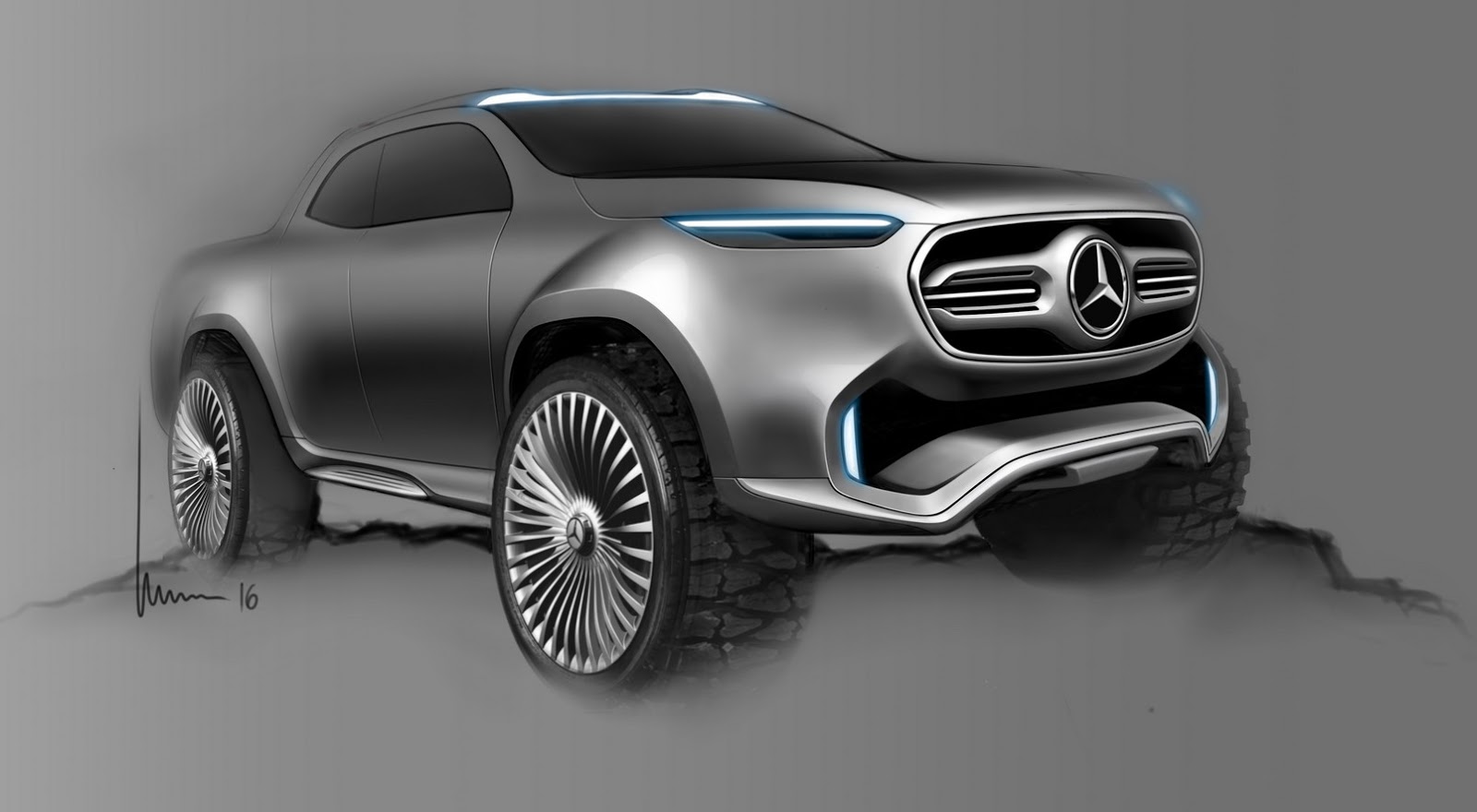 Mercedes-Benz Concept X-Class, 2016 - Design Sketch