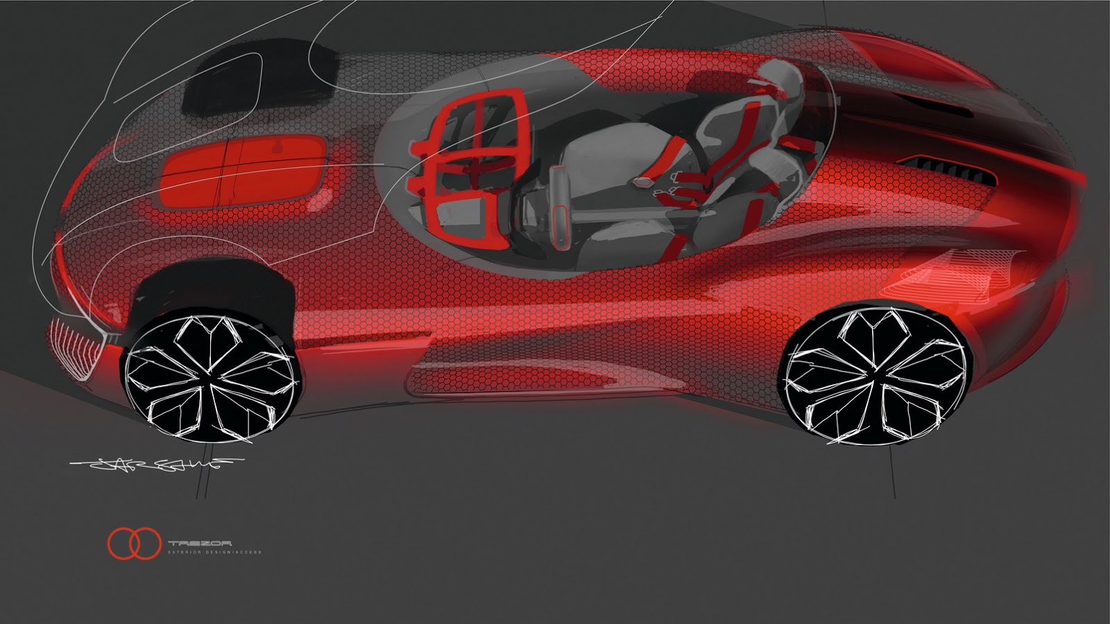 Renault Trezor Concept, 2016 - Design Sketch