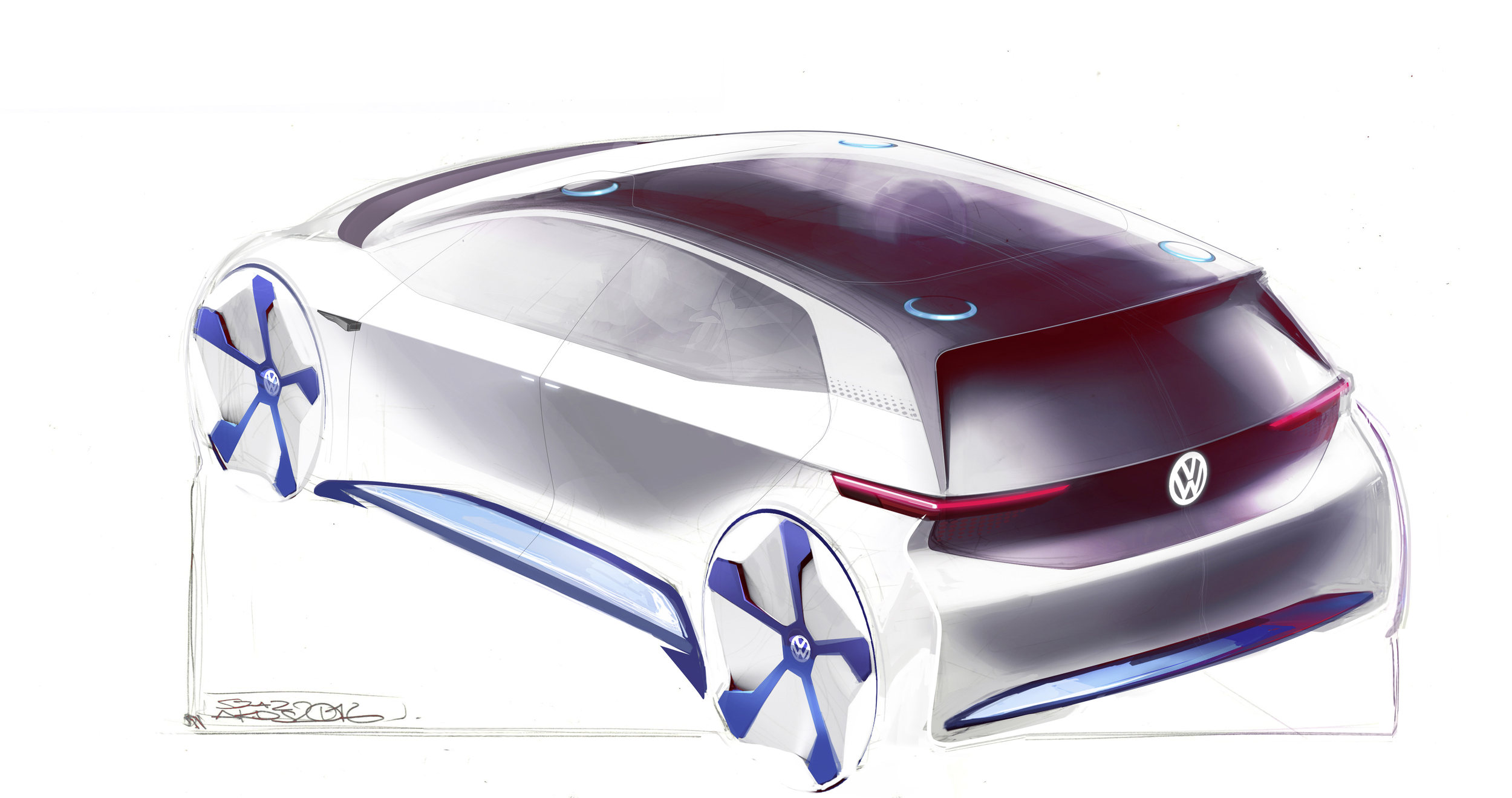 Volkswagen I.D. Concept, 2016 - Design Sketch