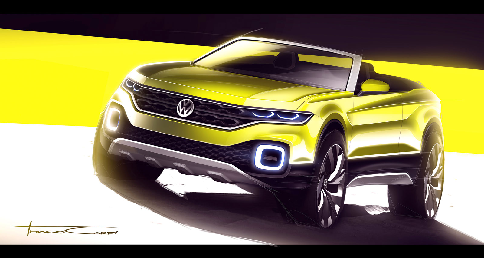 Volkswagen T-Cross Breeze Concept, 2016 - Design Sketch