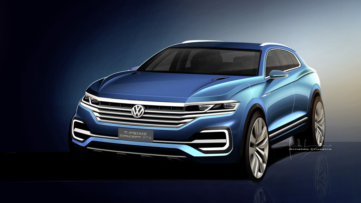 Volkswagen T-Prime Concept GTE, 2016 - Design Sketch
