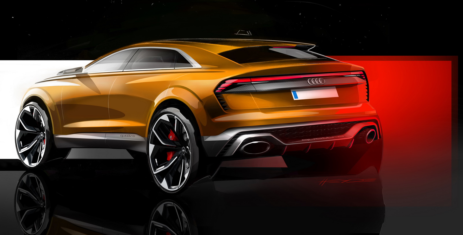 Audi Q8 Sport Concept, 2017 - Design Sketch