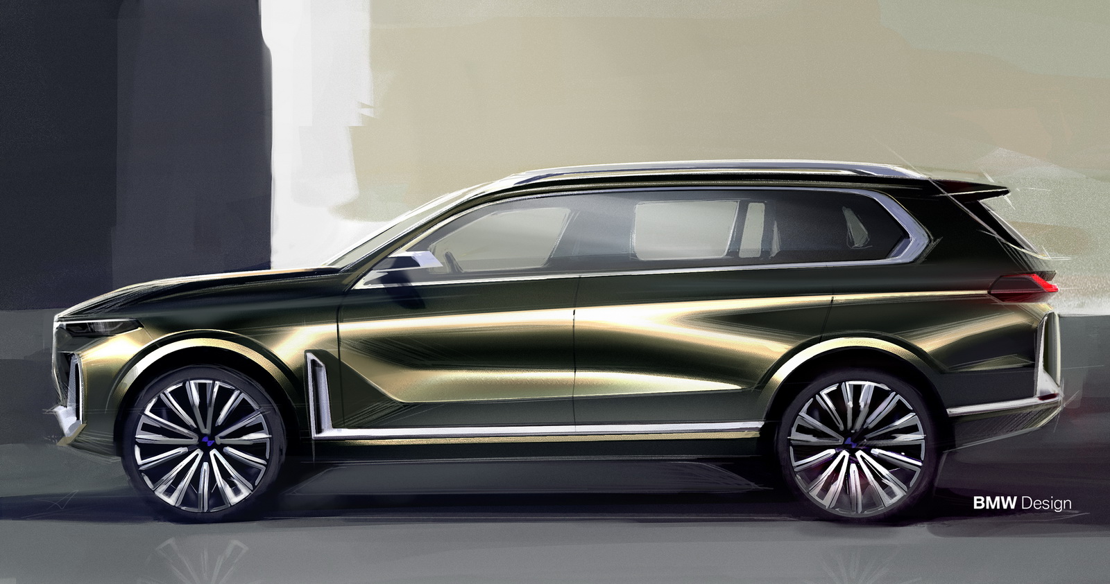 BMW X7 iPerformance Concept, 2017 - Design Sketch