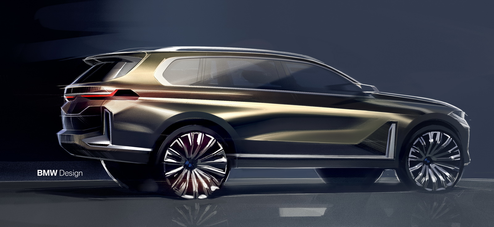 BMW X7 iPerformance Concept, 2017 - Design Sketch