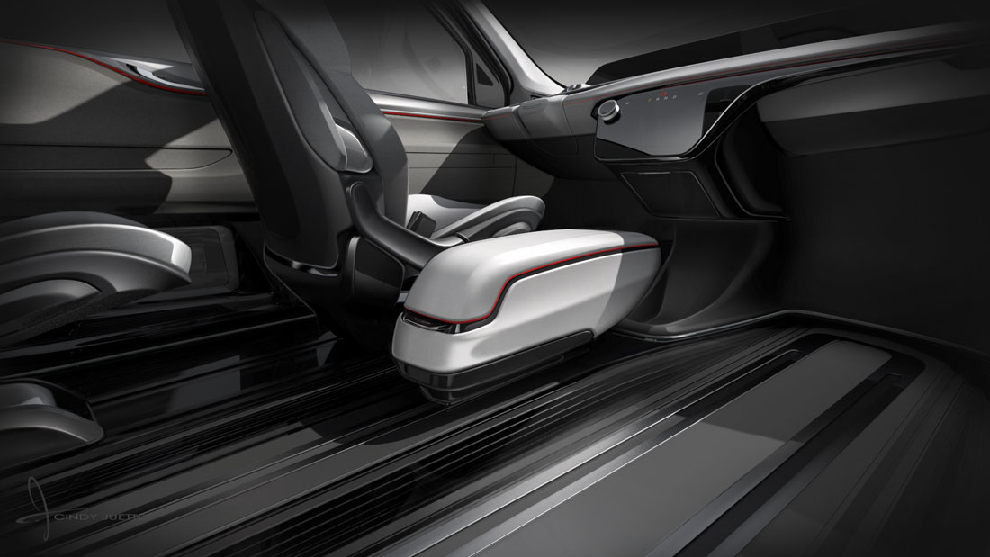 Chrysler Portal Concept, 2017 - Interior Design Sketch