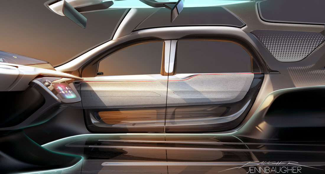 Chrysler Portal Concept, 2017 - Interior Design Sketch
