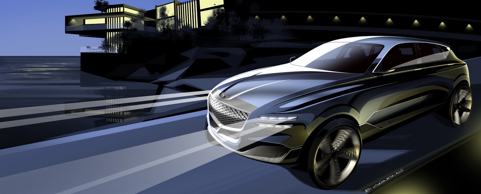 Genesis GV80 Concept, 2017 - Design Sketch