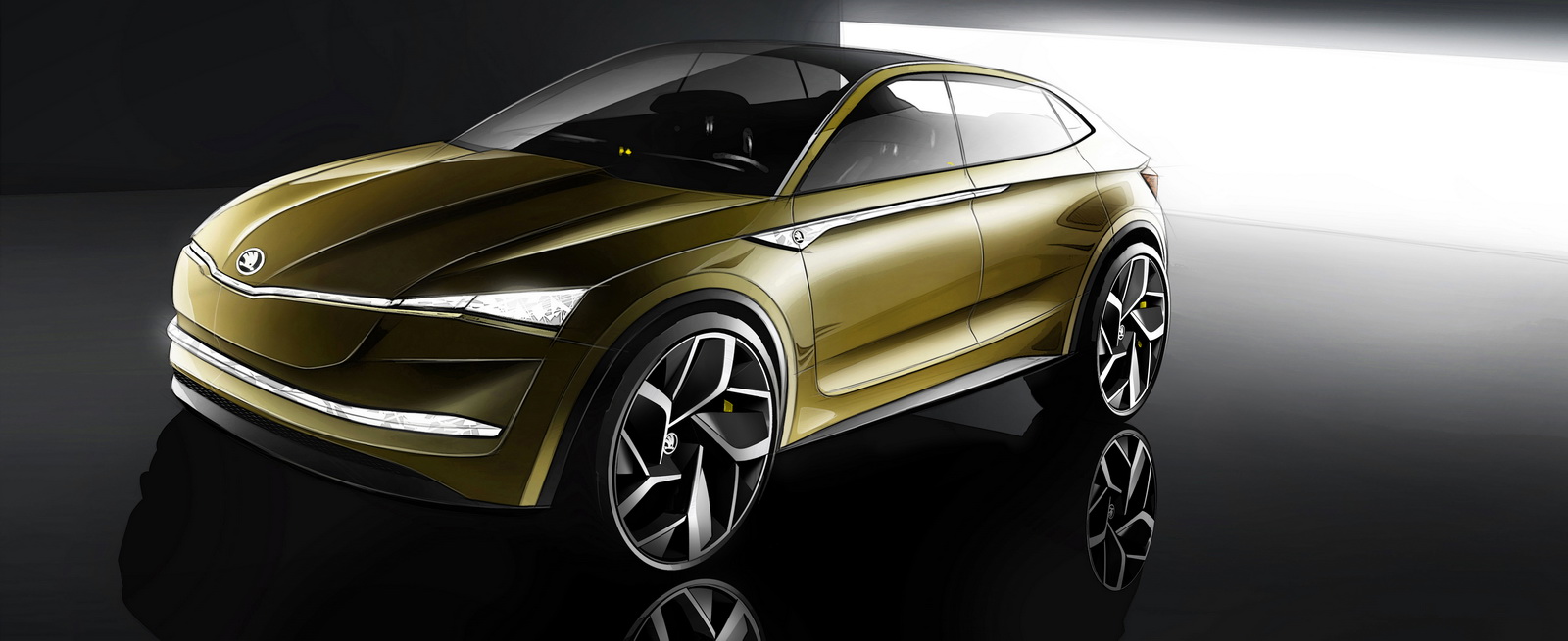 Skoda Vision E Concept, 2017 - Design Sketch