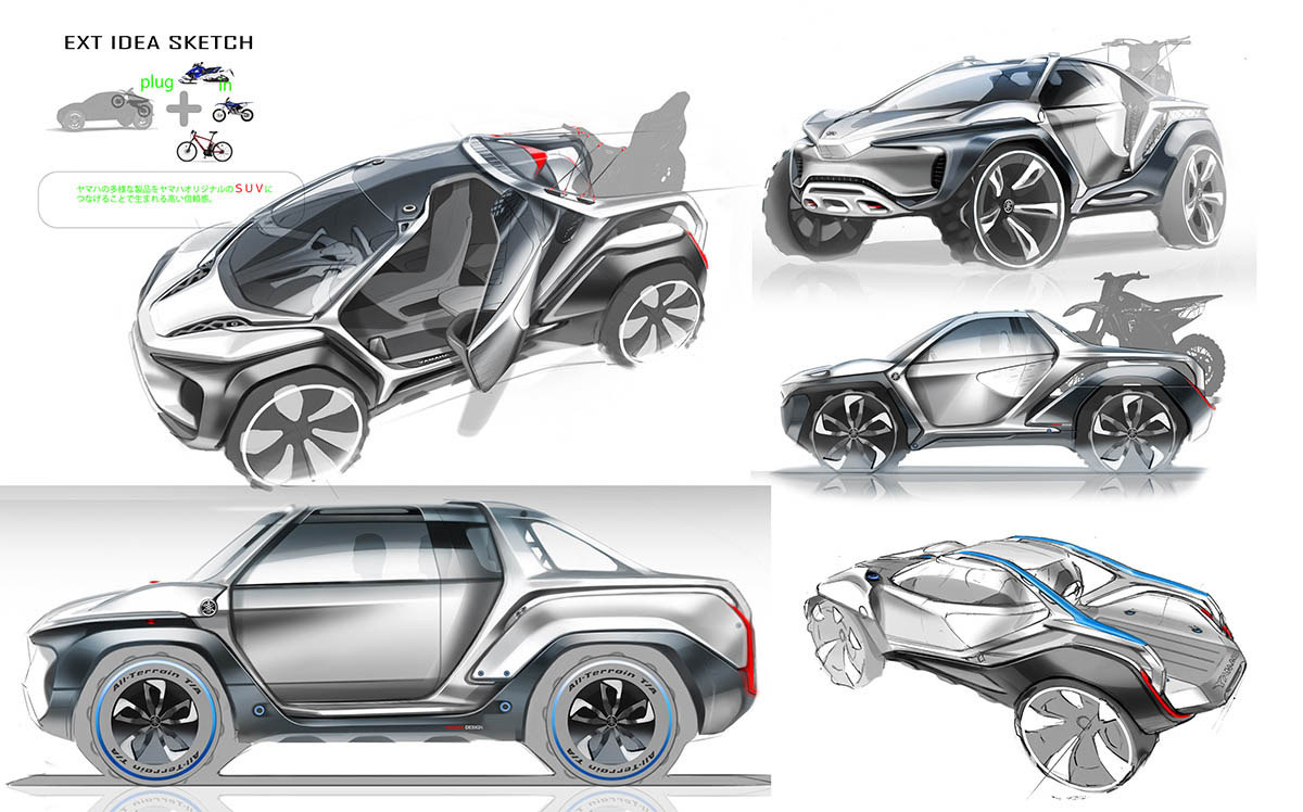 Yamaha Cross Hub Concept, 2017 - Design Sketch