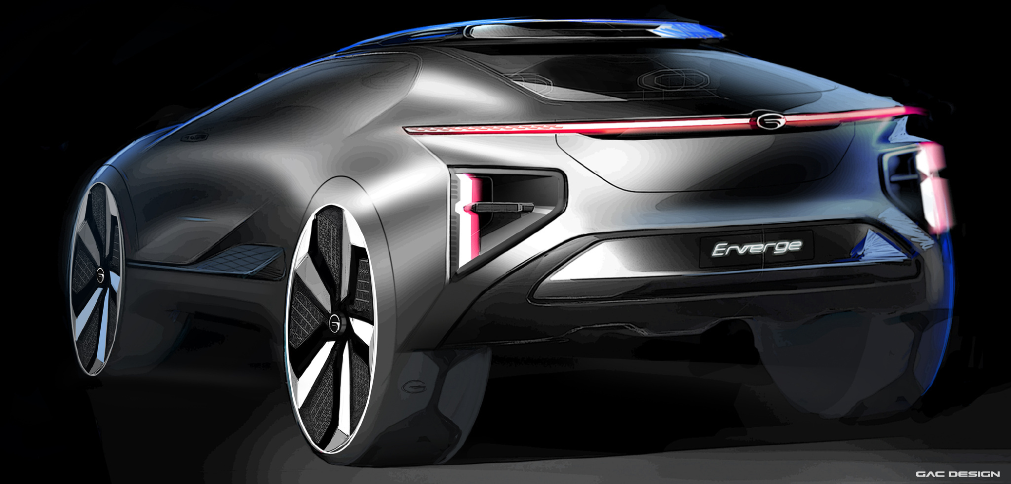 GAC Enverge Concept, 2018 - Design Sketch by Martin Amazaryan