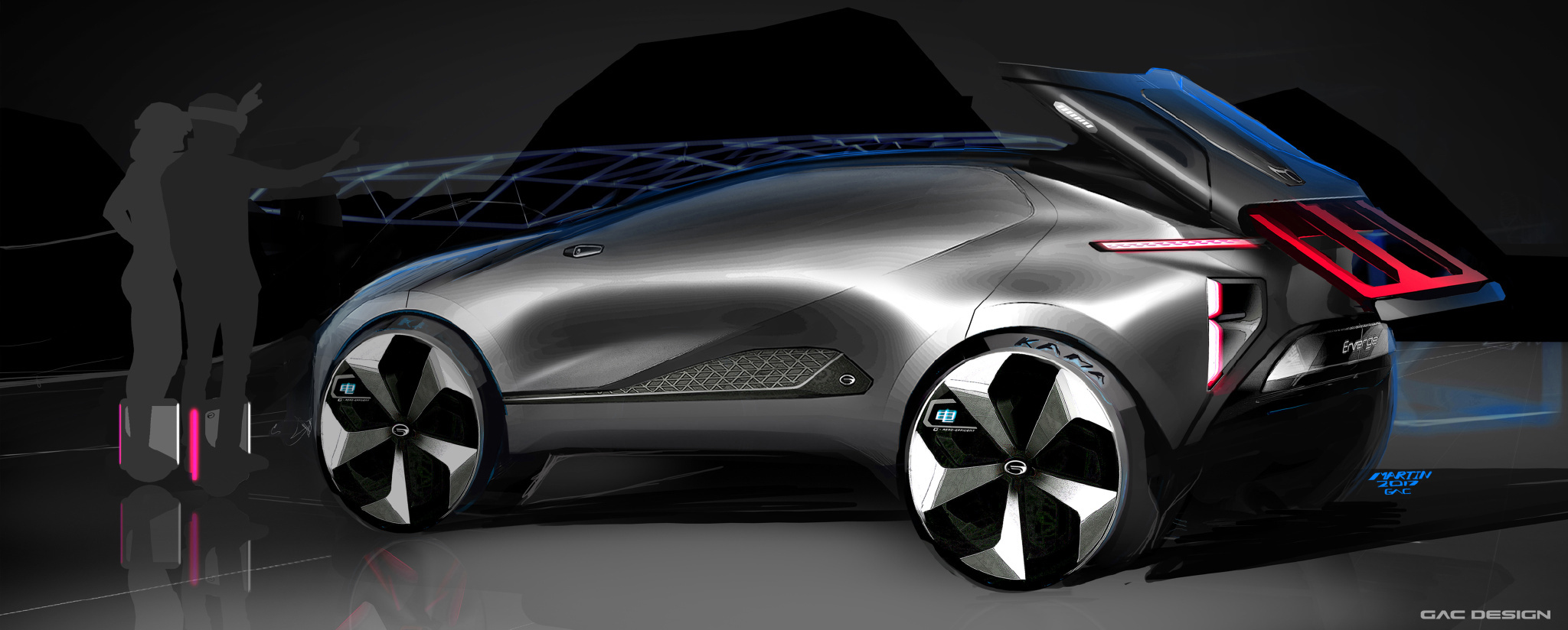 GAC Enverge Concept, 2018 - Design Sketch by Martin Amazaryan