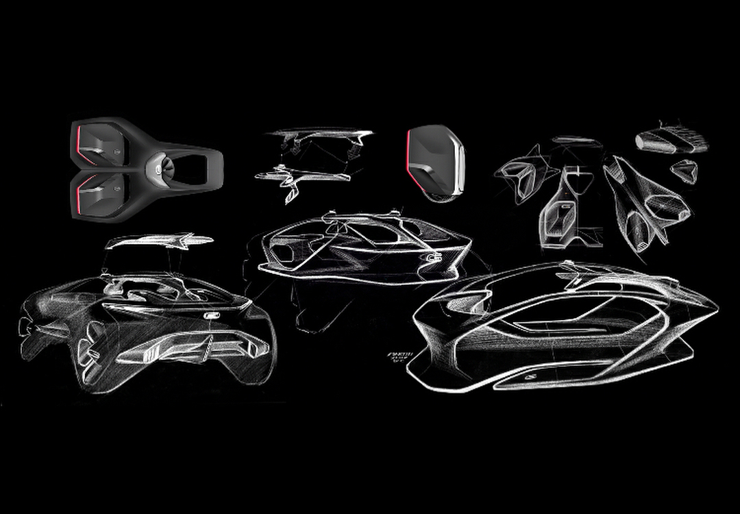 GAC Enverge Concept, 2018 - Design Sketch by Martin Amazaryan