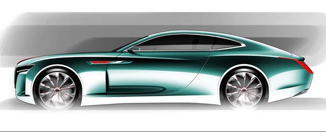 Hongqi E-Jing GT Concept, 2018 - Design Sketch