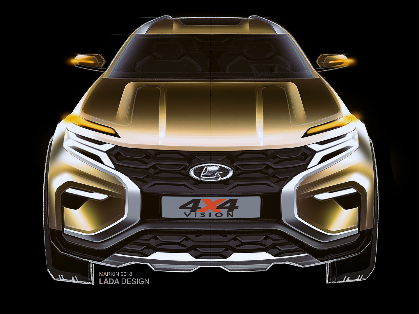 Lada 4x4 Vision, 2018 - Design Sketch by Vasiliy Markin