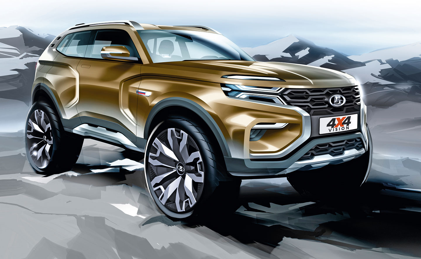 Lada 4x4 Vision, 2018 - Design Sketch