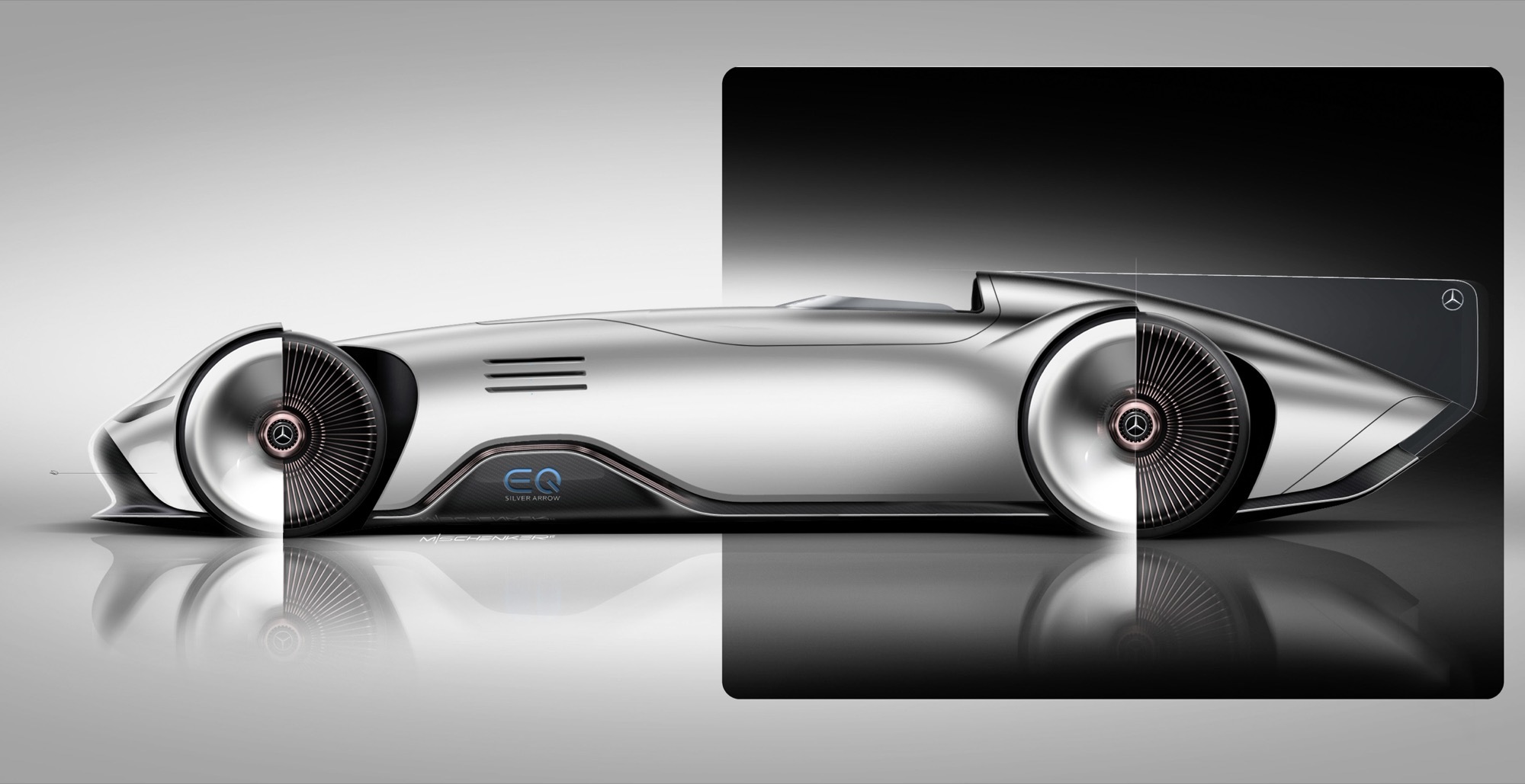 Mercedes-Benz EQ Silver Arrow Concept, 2018 - Design Sketch