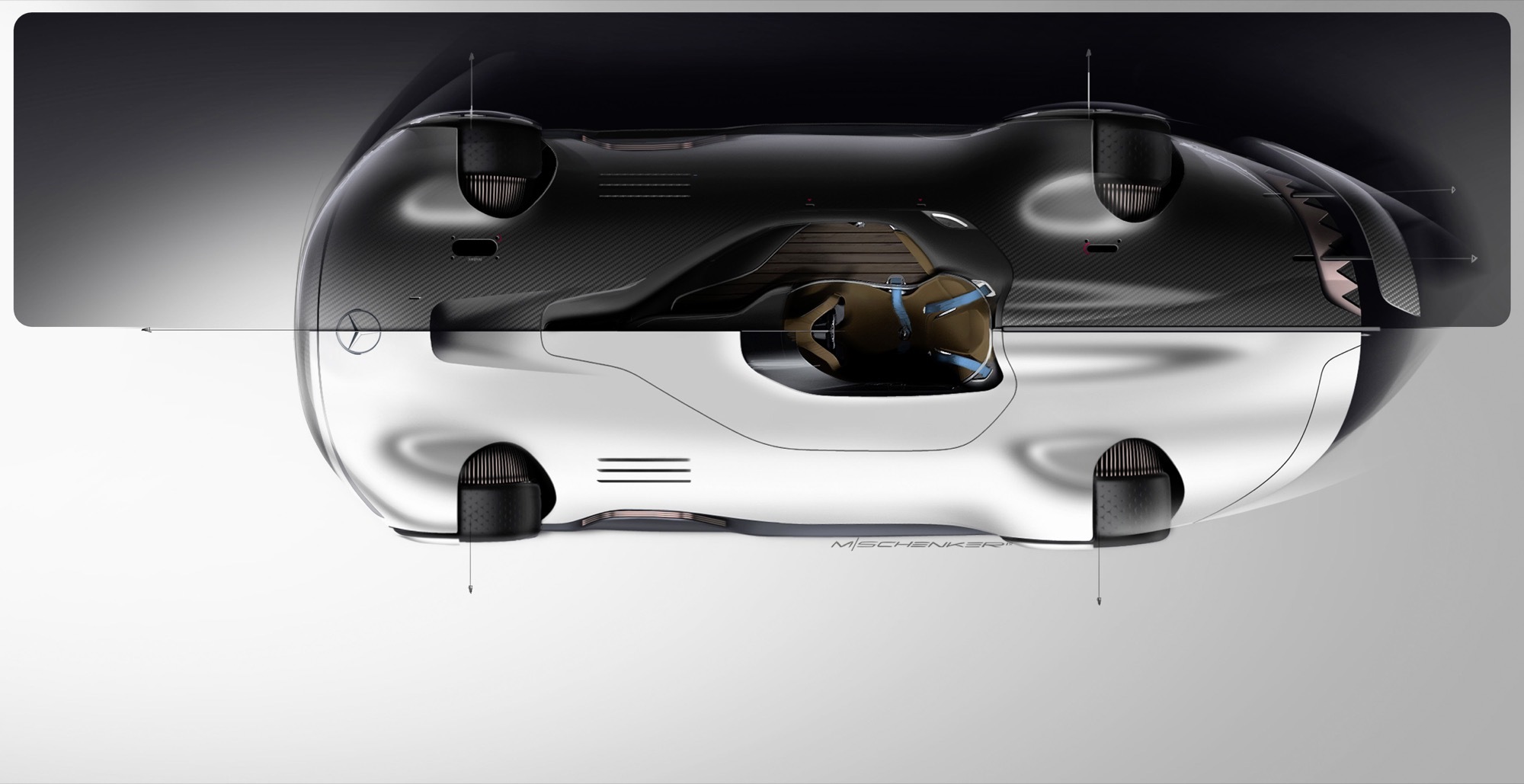 Mercedes-Benz EQ Silver Arrow Concept, 2018 - Design Sketch