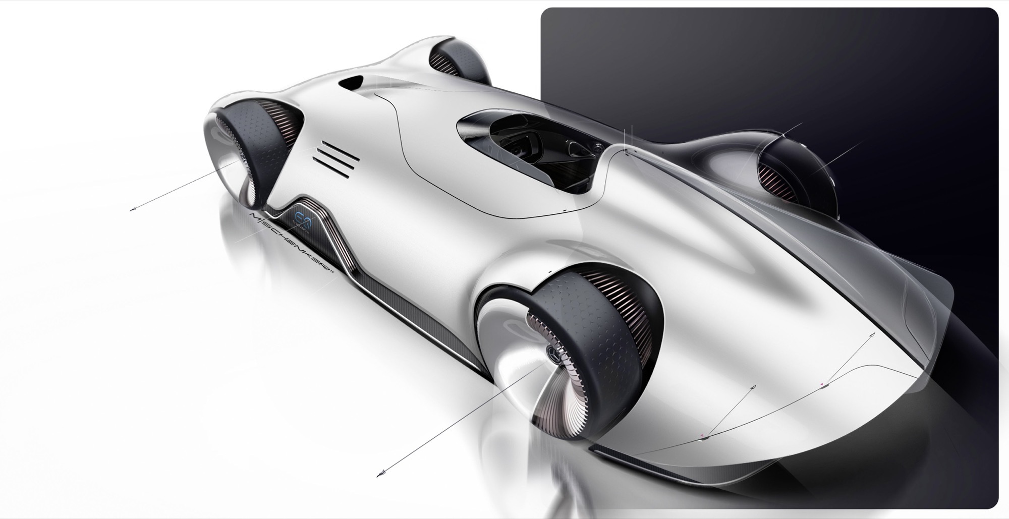 Mercedes-Benz EQ Silver Arrow Concept, 2018 - Design Sketch