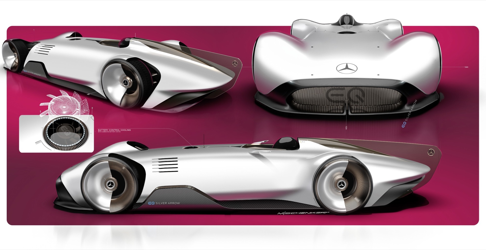Mercedes-Benz EQ Silver Arrow Concept, 2018 - Design Sketch