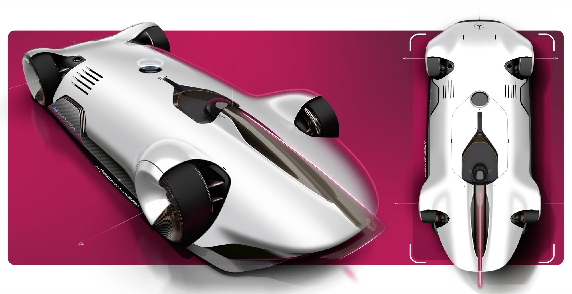 Mercedes-Benz EQ Silver Arrow Concept, 2018 - Design Sketch