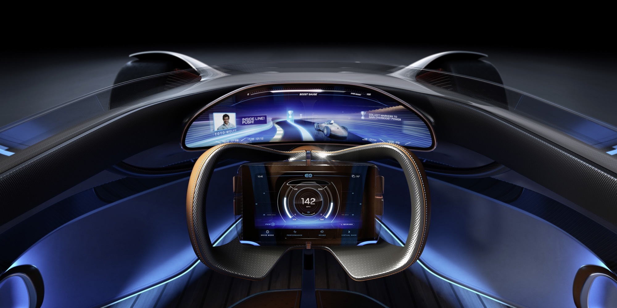 Mercedes-Benz EQ Silver Arrow Concept, 2018 - Interior