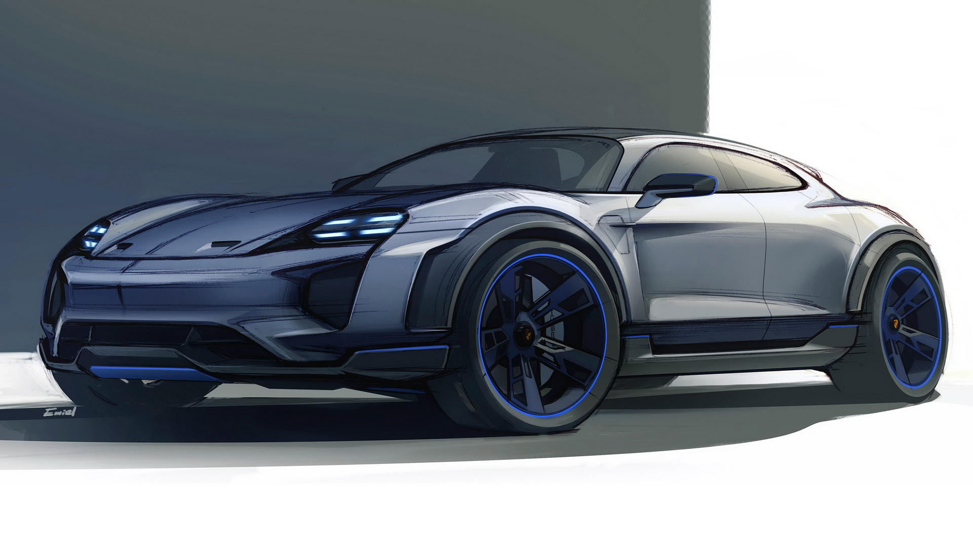 Porsche Mission E Cross Turismo, 2018 - Design Sketch