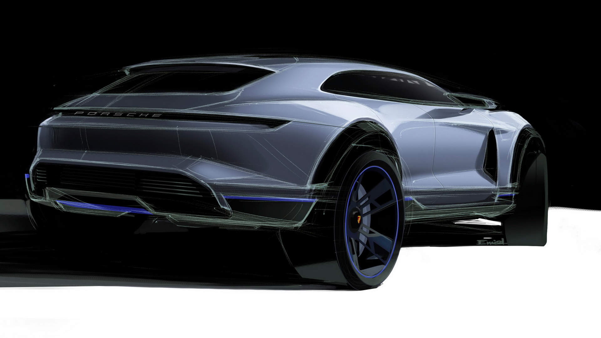 Porsche Mission E Cross Turismo, 2018 - Design Sketch