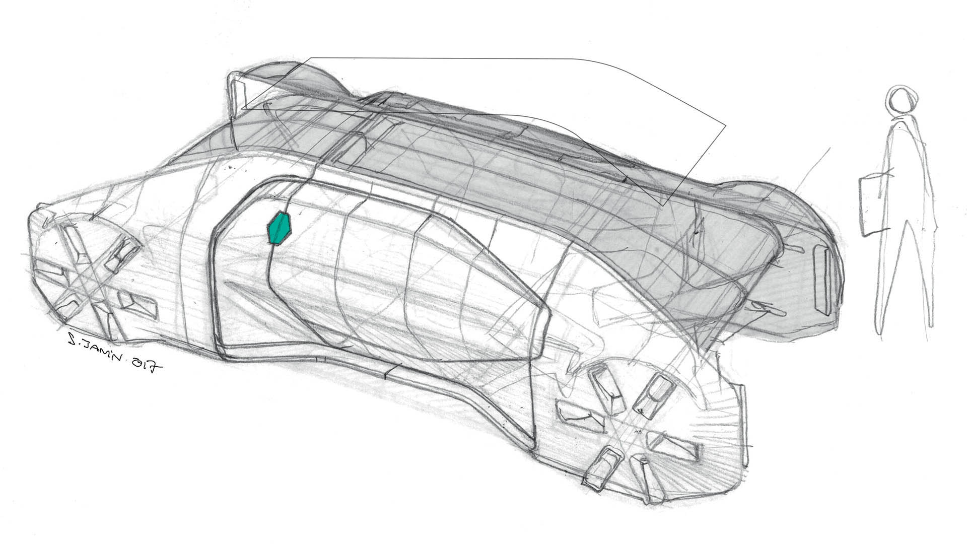 Renault EZ-GO Concept, 2018 - Design Sketch