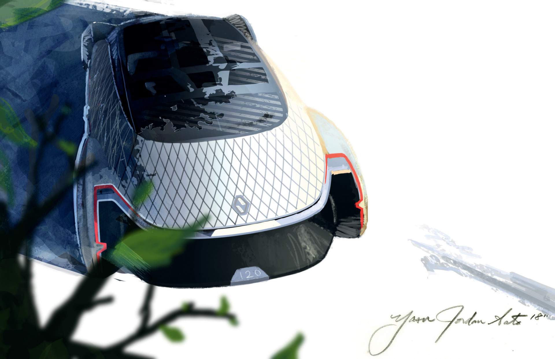 Renault EZ-Ultimo Concept, 2018 - Design Sketch