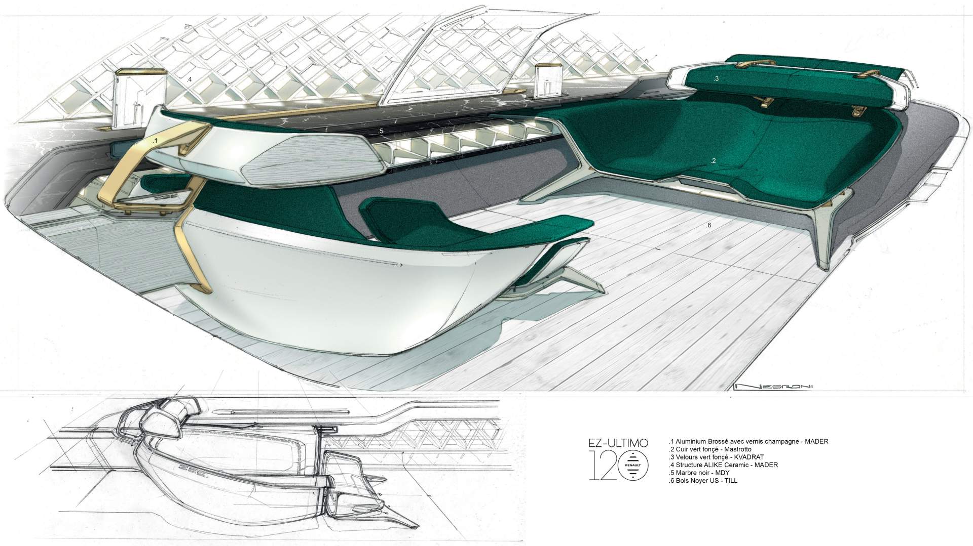 Renault EZ-Ultimo Concept, 2018 - Design Sketch by Laurent Negroni