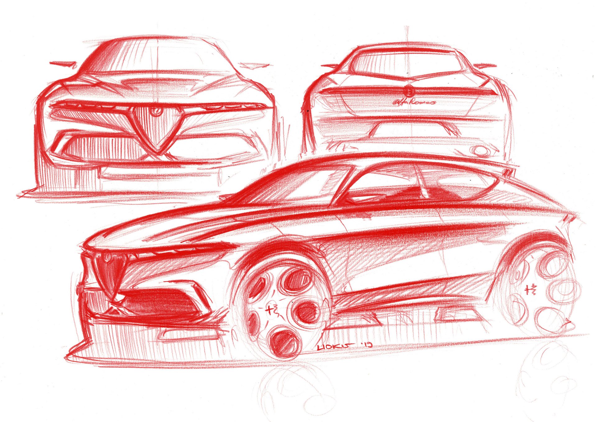 Alfa Romeo Tonale Concept, 2019 - Design Sketch