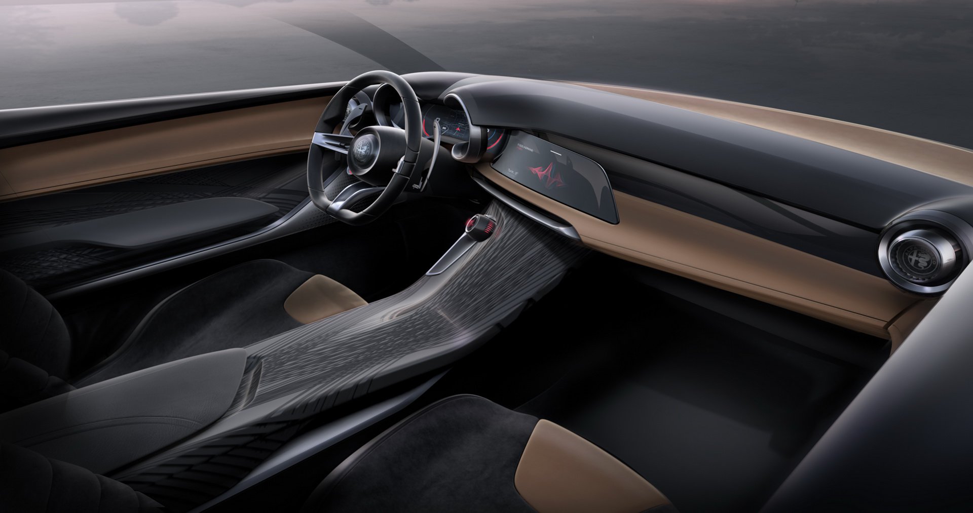 Alfa Romeo Tonale Concept, 2019 - Design Sketch - Interior