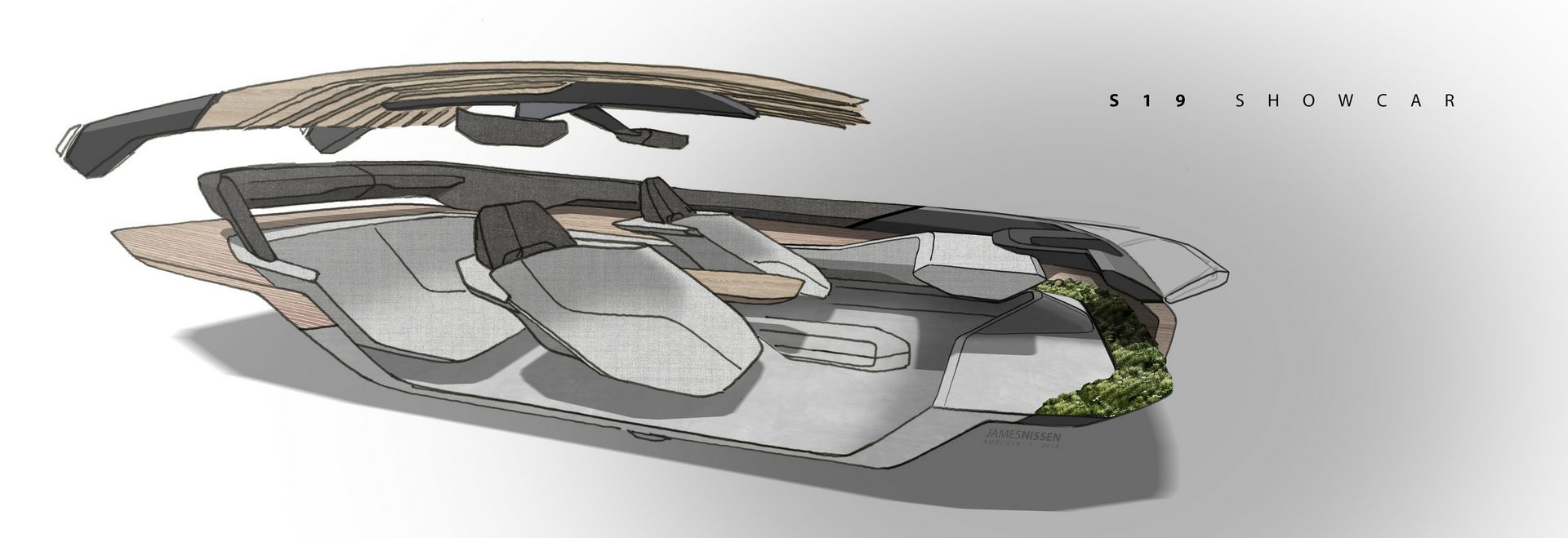 Audi AI:ME Concept, 2019 - Design Sketch - Interior