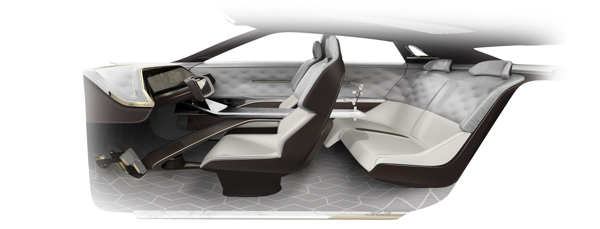 Infiniti QX Inspiration Concept, 2019 - Design Sketch - Interior
