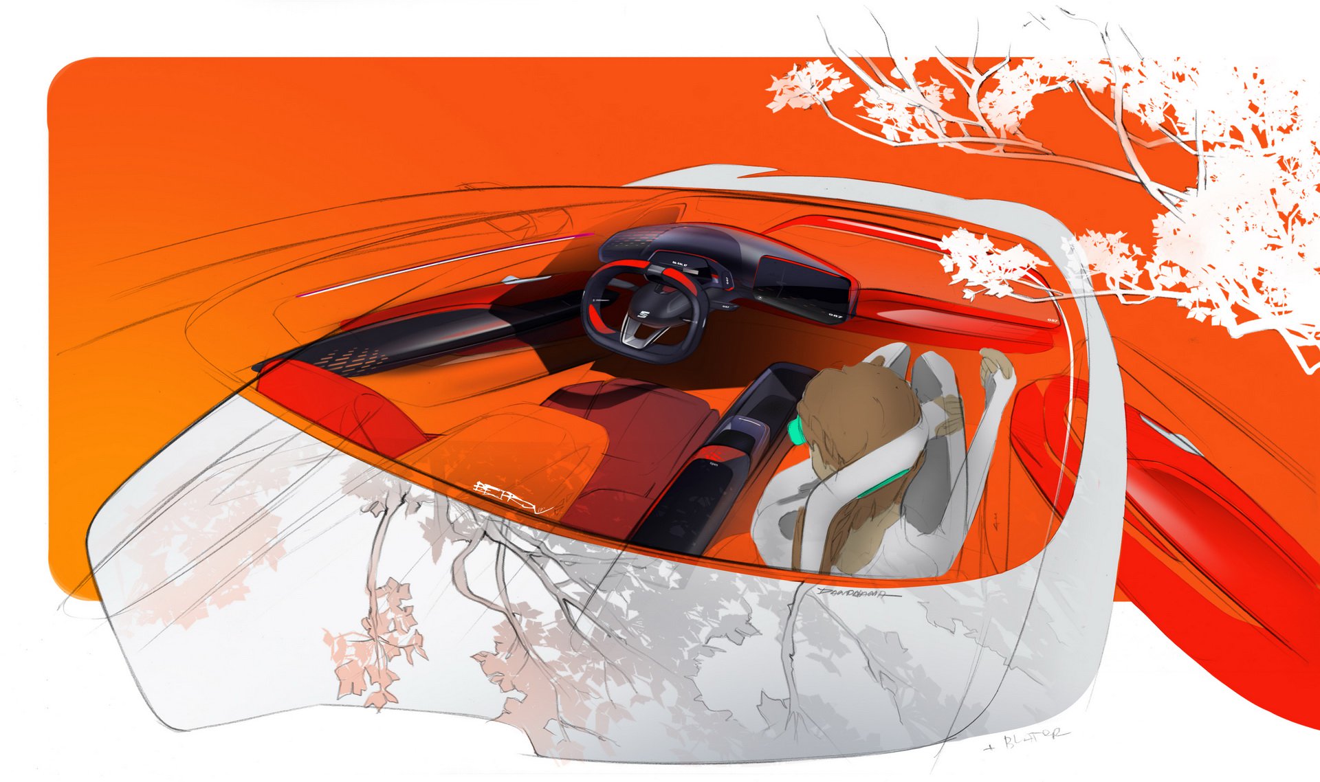 Seat El-Born Concept, 2019 - Design Sketch - Interior