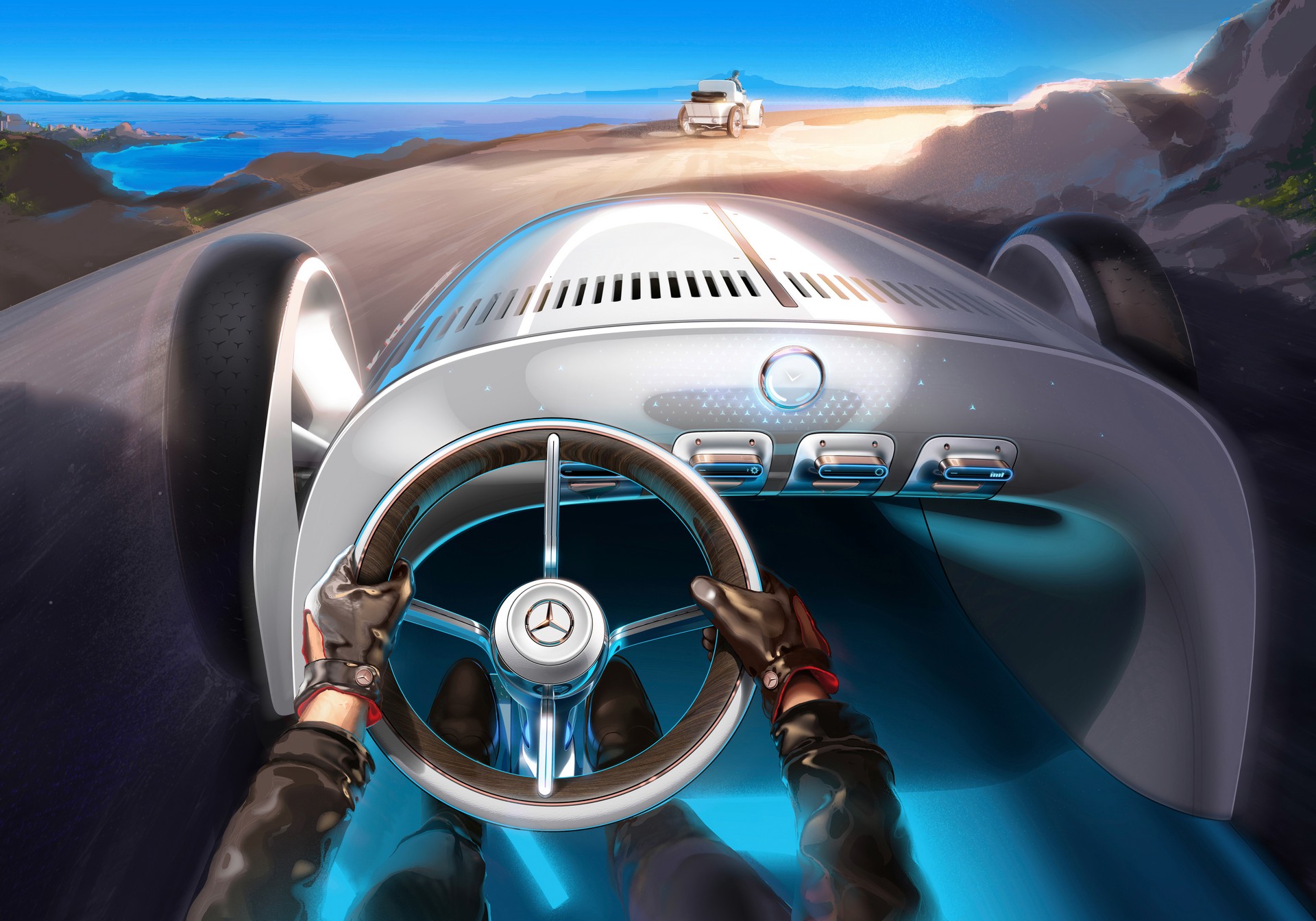 Vision Mercedes Simplex, 2019 - Design Sketch by Vivien Kleczek