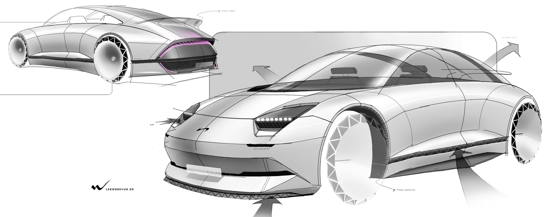 Hyundai Prophecy Concept, 2020 - Design Sketch