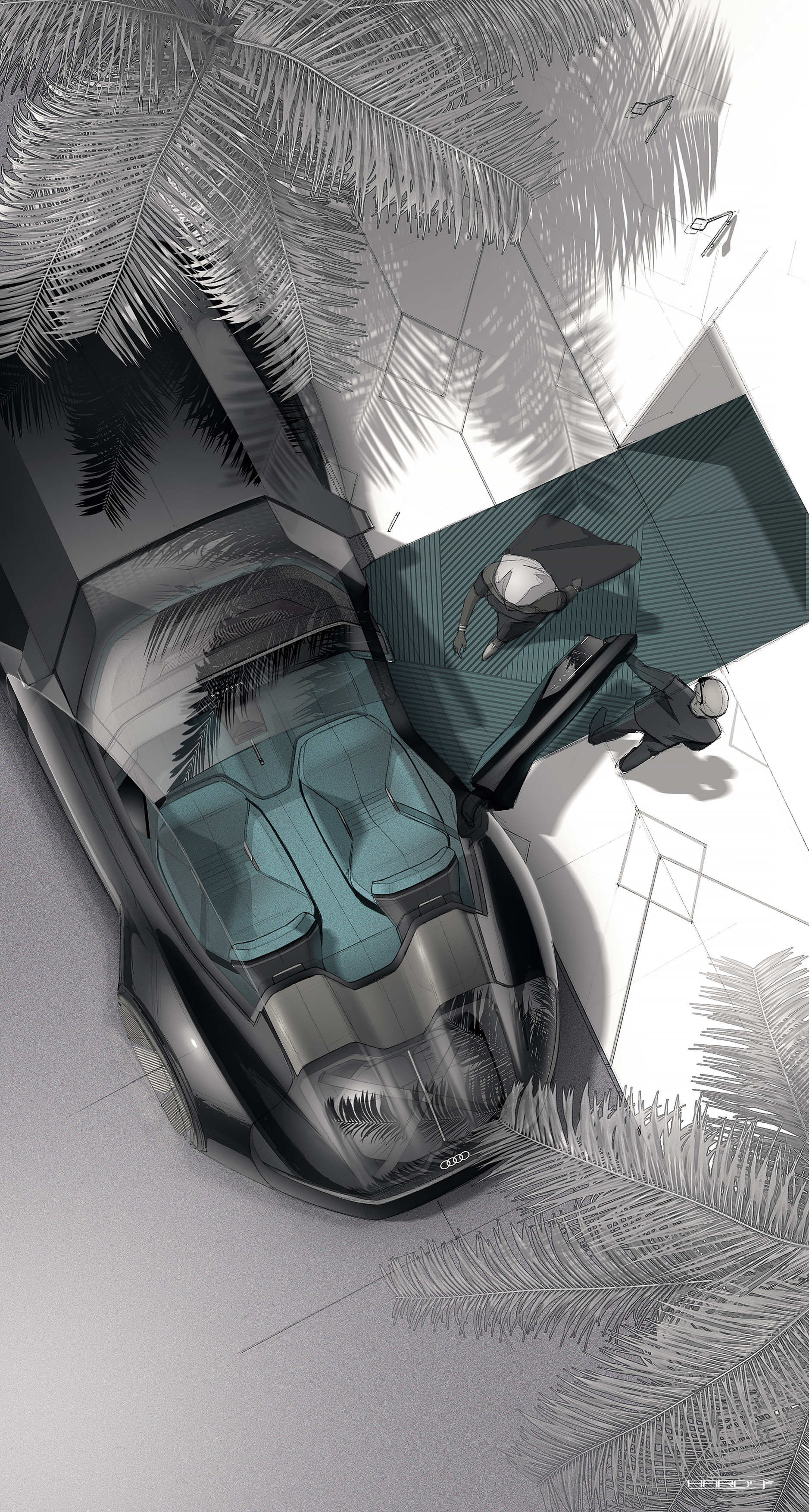 Audi Skysphere Concept, 2021 – Design Sketch