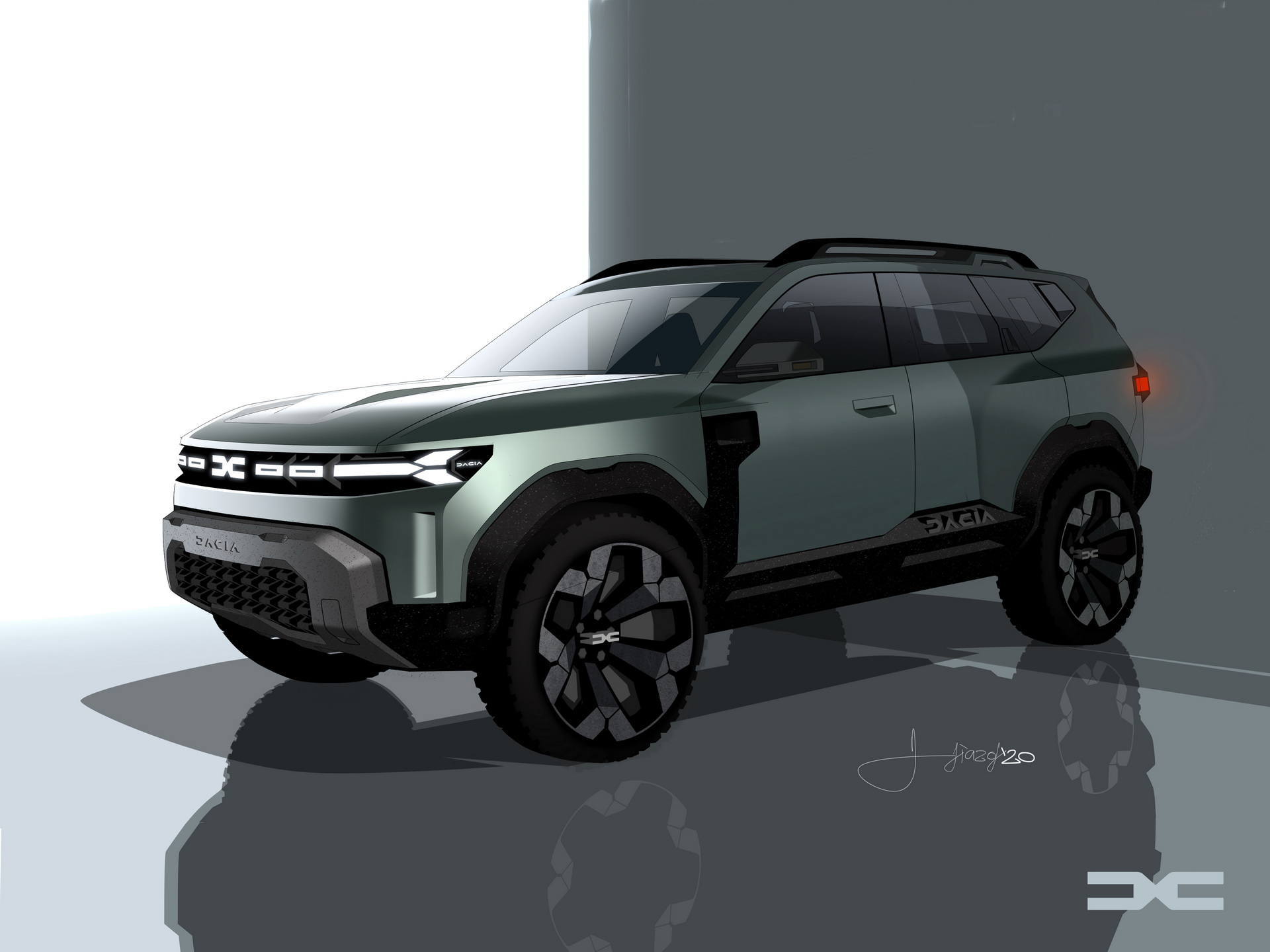 Dacia Bigster Concept, 2021 – Design Sketch by Victor Sfiazof
