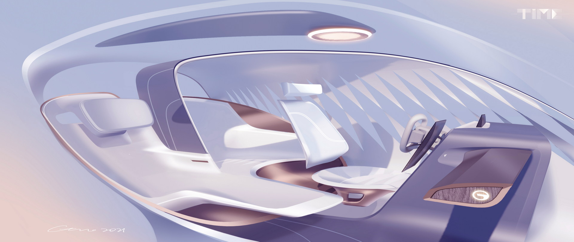 GAC TIME Concept, 2021 – Design Sketch – Interior
