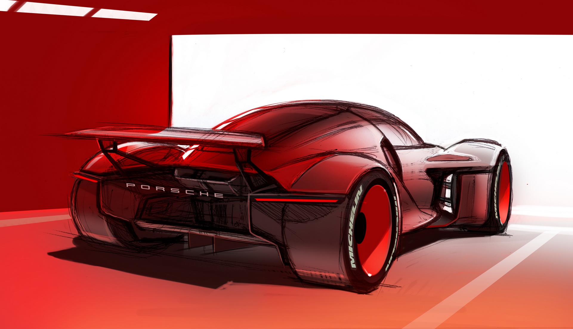Porsche Mission R, 2021 – Design sketch