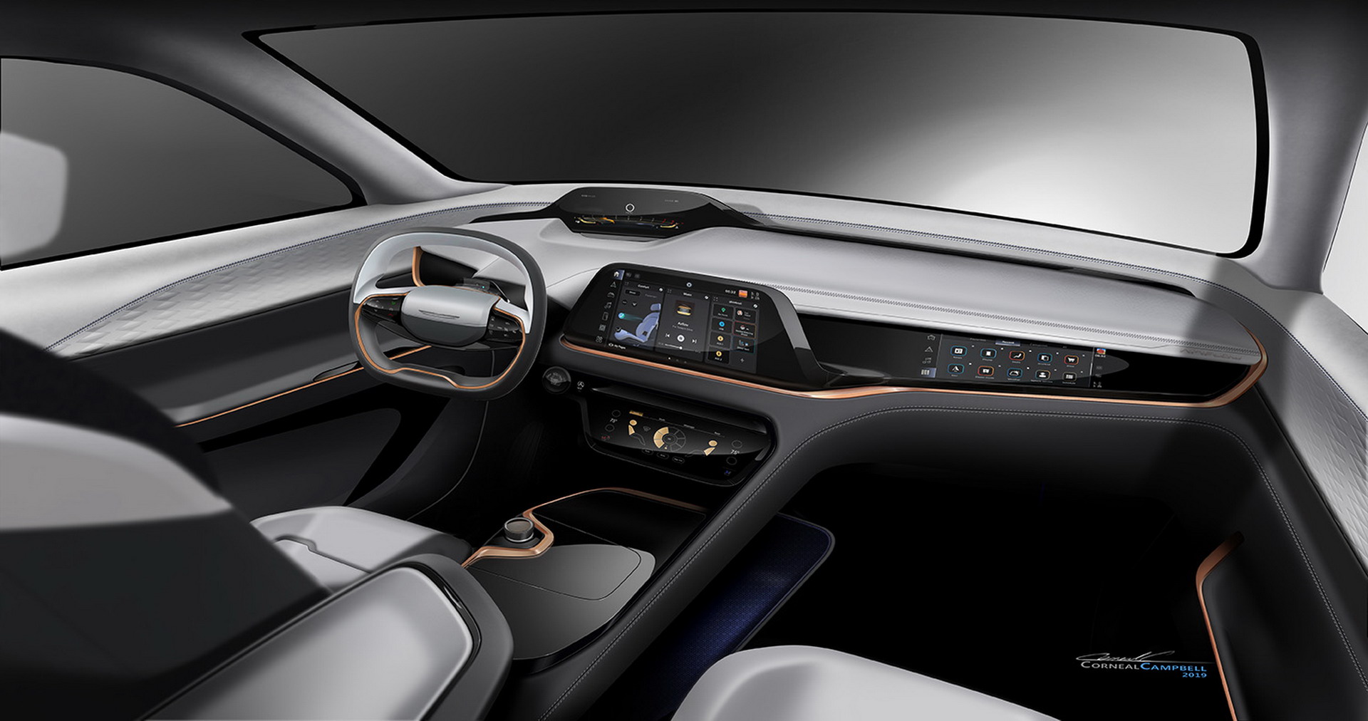 Chrysler Airflow Concept, 2022 – Design Sketch – Interior