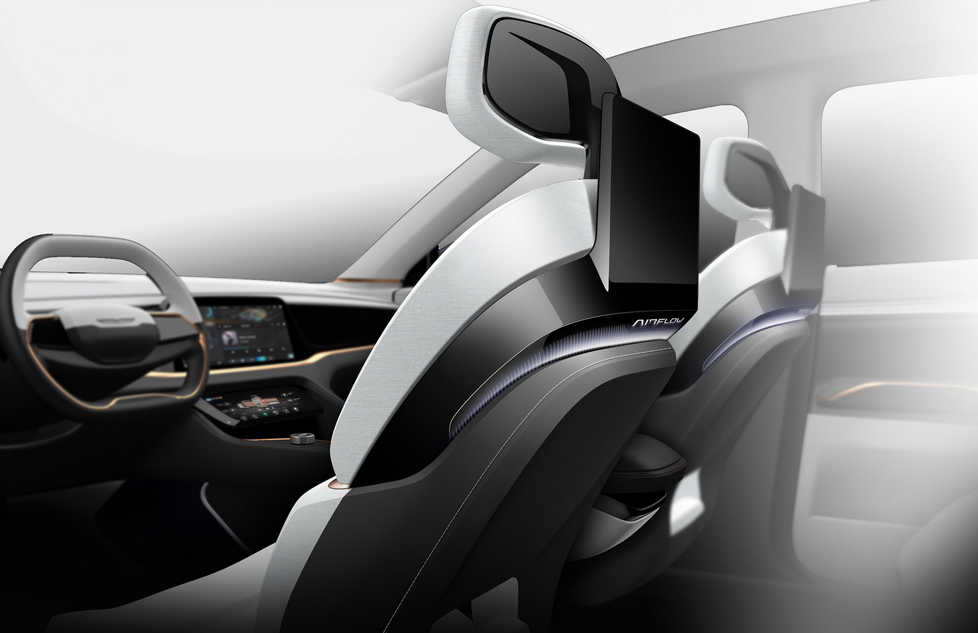 Chrysler Airflow Concept, 2022 – Design Sketch – Interior