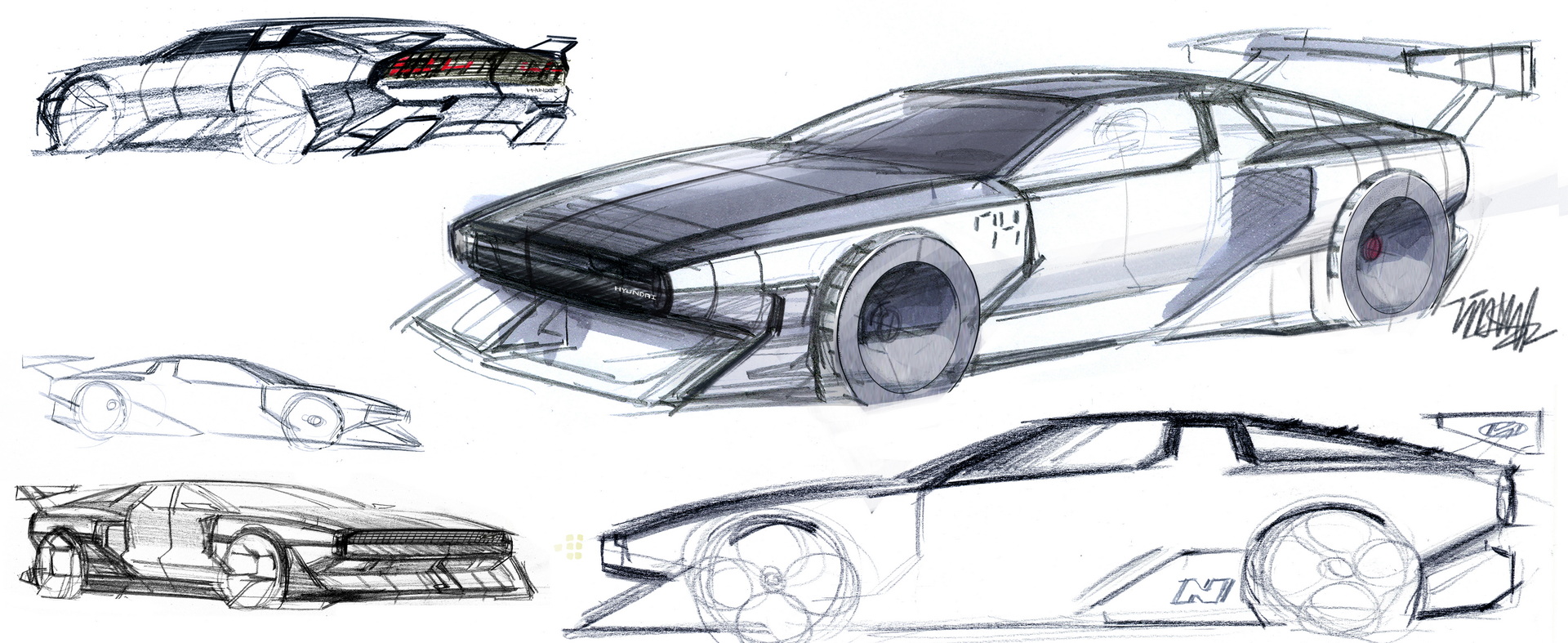 Hyundai N Vision 74, 2022 – Design Sketch