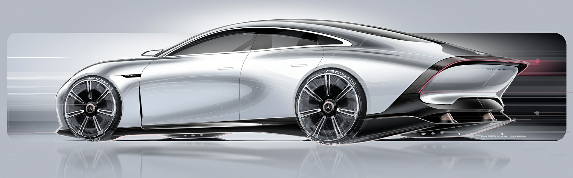 Mercedes-Benz Vision EQXX Concept, 2022 – Design Sketch