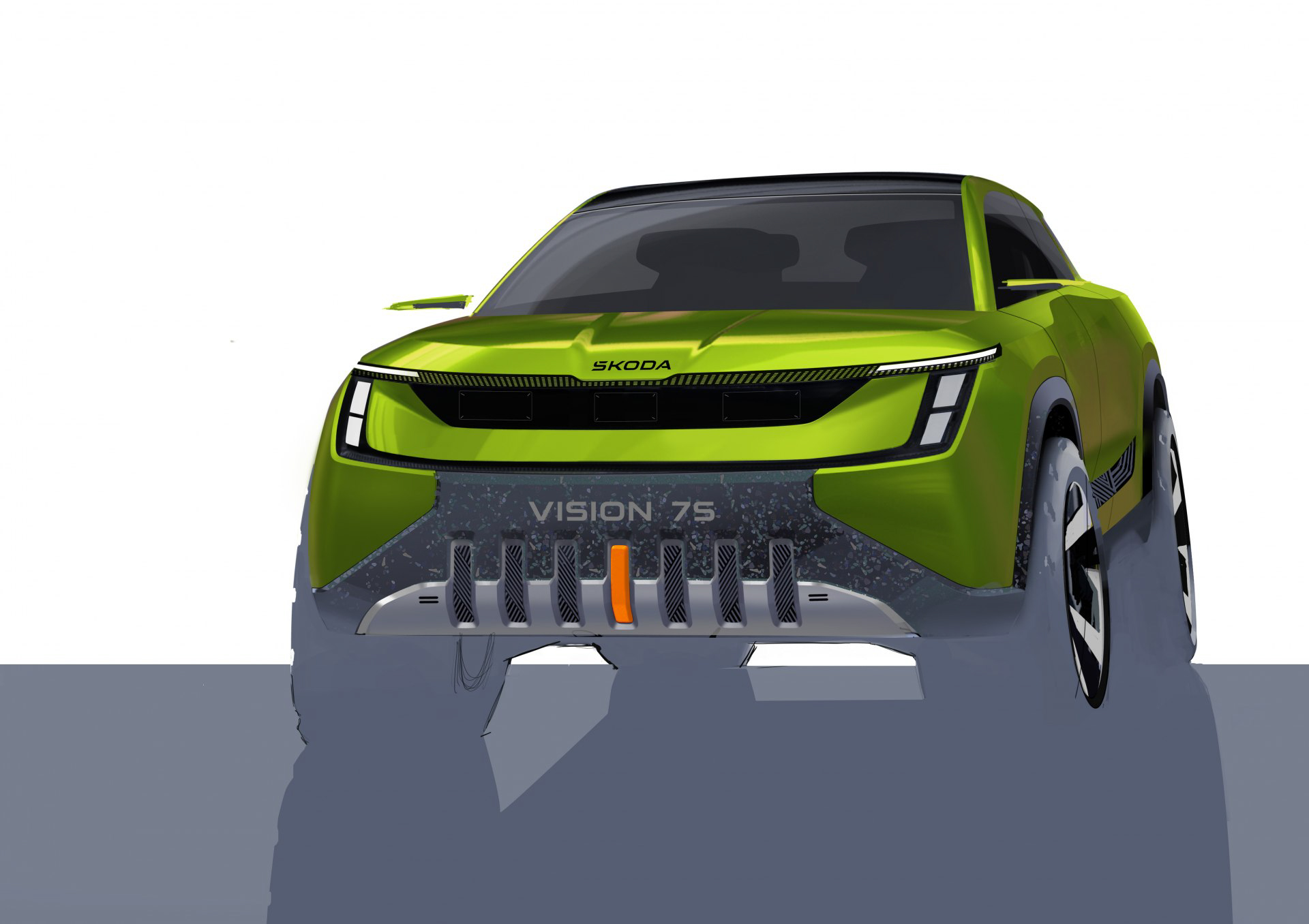 Skoda Vision 7S Concept, 2022 – Design Sketch