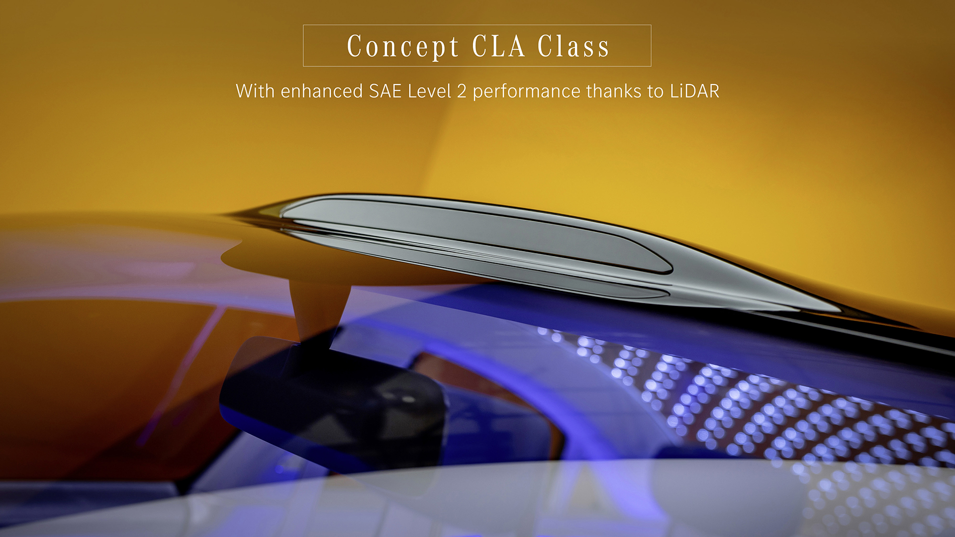 Mercedes-Benz Concept CLA Class, 2023 – The extensive driver assistance and safety systems under development for the MMA platform make it possible, for example, to drive partially automated (SAE Level 2) on virtually all types of roads, to aid the driver when changing lanes on multi-lane roads, to automatically manoeuvre into and out of tight parking spaces, and to prevent or reduce the severity of collisions in an increasing number of situations
