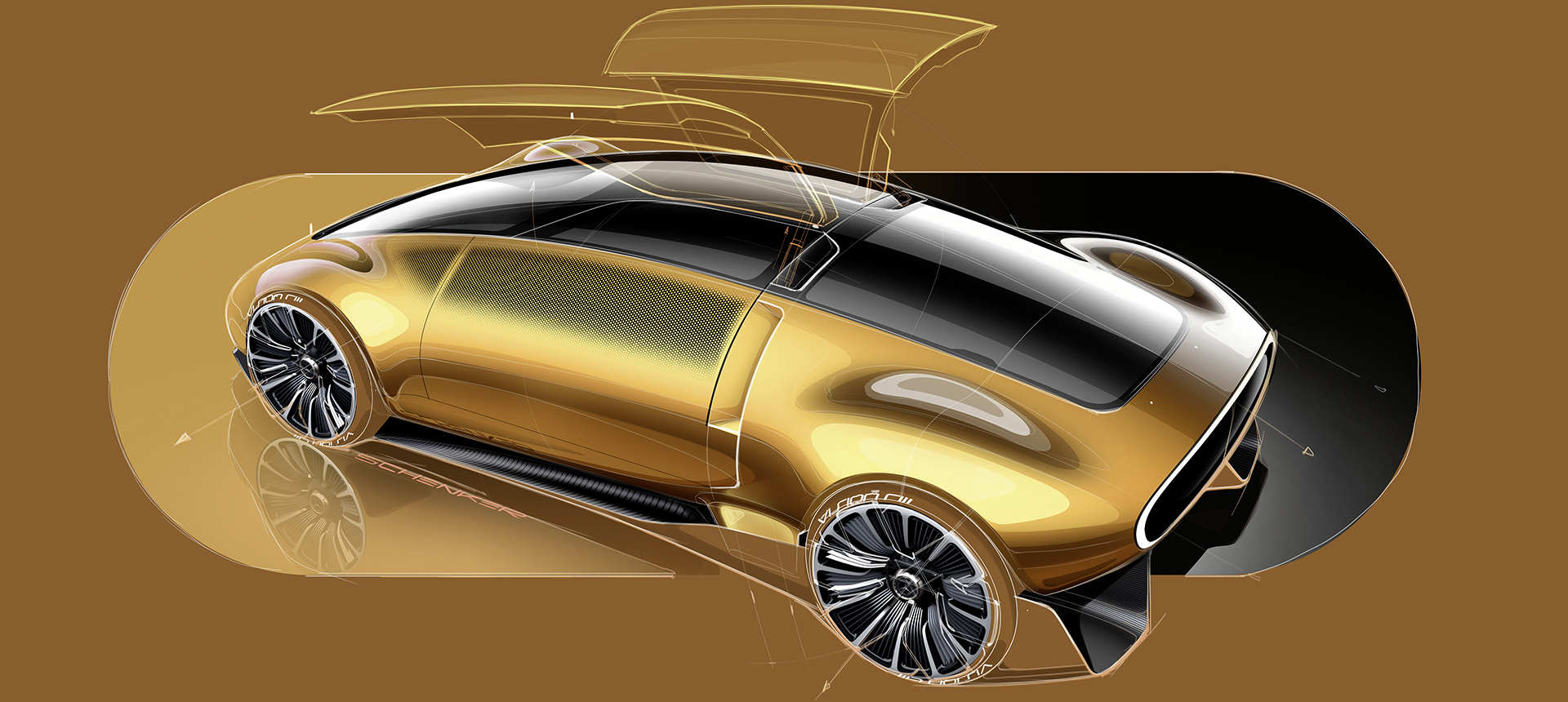 Mercedes-Benz Vision One-Eleven Concept, 2023 – Design Sketch by Matthias Schenker
