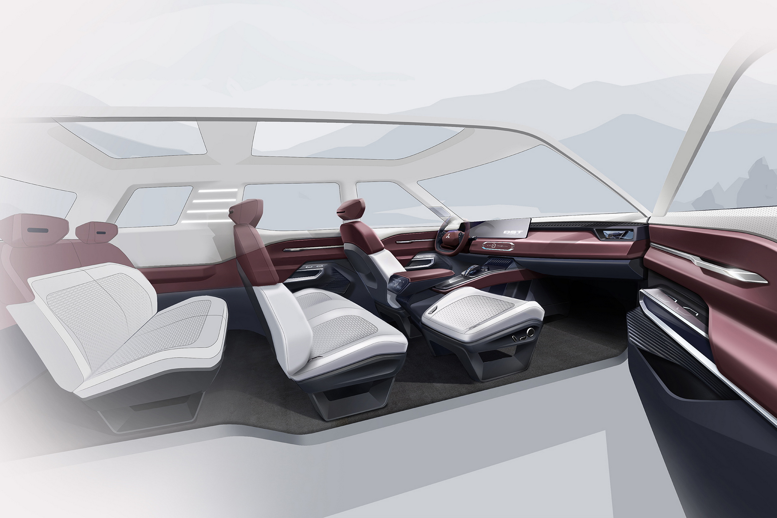 Mitsubishi DST Concept, 2024 – Design Sketch – Interior