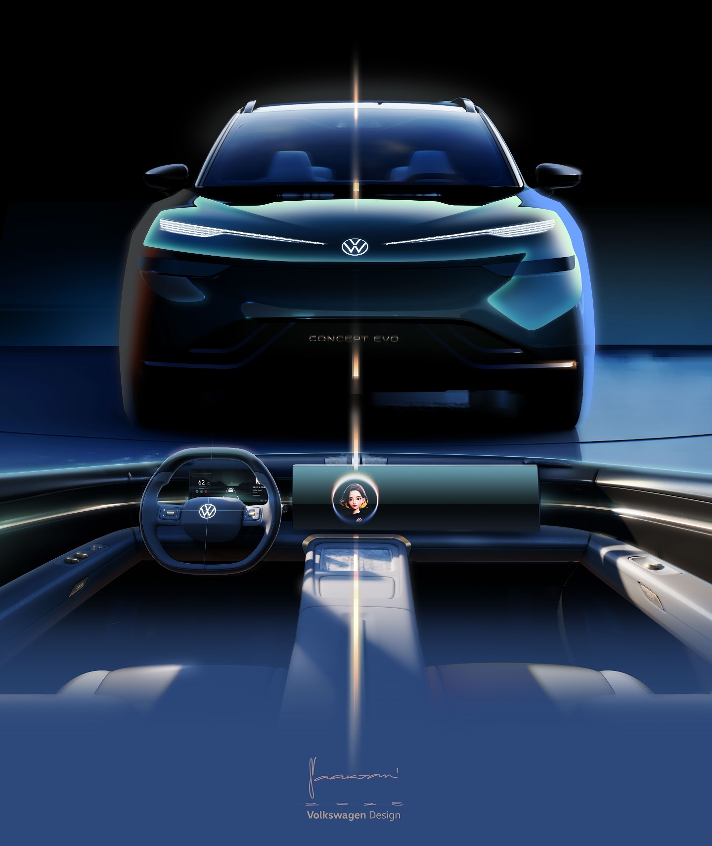 Volkswagen ID. EVO Concept, 2025 – Design Sketch